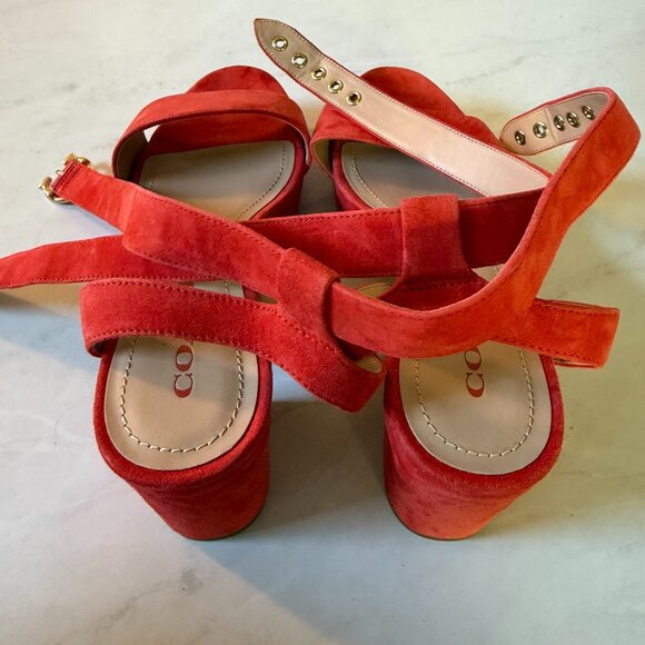 COACH Women's Serena Strappy Platform Block-Heel Sandals Excellent Condition S9 - Picture 2 of 4